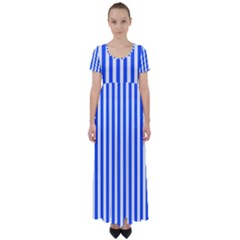 High Waist Short Sleeve Maxi Dress 