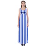 Blue Stripes, Sticker, Stickers Empire Waist Maxi Dress