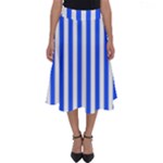 Blue Stripes, Sticker, Stickers Perfect Length Midi Skirt