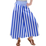 Blue Stripes, Sticker, Stickers Women s Satin Palazzo Pants