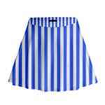 Blue Stripes, Sticker, Stickers Mini Flare Skirt