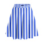 Blue Stripes, Sticker, Stickers High Waist Skirt