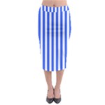 Blue Stripes, Sticker, Stickers Midi Pencil Skirt