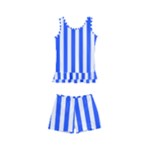 Blue Stripes, Sticker, Stickers Kids  Boyleg Swimsuit