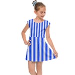 Blue Stripes, Sticker, Stickers Kids  Cap Sleeve Dress