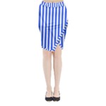 Blue Stripes, Sticker, Stickers Midi Wrap Pencil Skirt