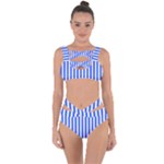 Blue Stripes, Sticker, Stickers Bandaged Up Bikini Set 