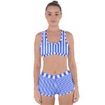 Blue Stripes, Sticker, Stickers Racerback Boyleg Bikini Set