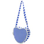 Blue Stripes, Sticker, Stickers Heart Shoulder Bag