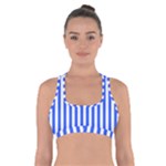 Blue Stripes, Sticker, Stickers Cross Back Sports Bra