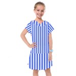 Blue Stripes, Sticker, Stickers Kids  Drop Waist Dress