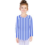 Blue Stripes, Sticker, Stickers Kids  Long Sleeve T-Shirt