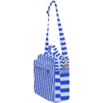 Blue Stripes, Sticker, Stickers Crossbody Day Bag