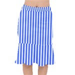 Blue Stripes, Sticker, Stickers Short Mermaid Skirt