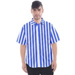 Blue Stripes, Sticker, Stickers Men s Short Sleeve Shirt