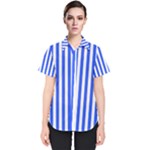 Blue Stripes, Sticker, Stickers Women s Short Sleeve Shirt