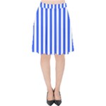 Blue Stripes, Sticker, Stickers Velvet High Waist Skirt