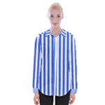 Blue Stripes, Sticker, Stickers Womens Long Sleeve Shirt