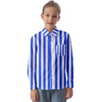 Blue Stripes, Sticker, Stickers Kids  Long Sleeve Shirt