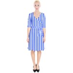 Blue Stripes, Sticker, Stickers Wrap Up Cocktail Dress