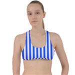 Blue Stripes, Sticker, Stickers Criss Cross Racerback Sports Bra