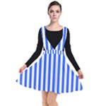 Blue Stripes, Sticker, Stickers Plunge Pinafore Dress