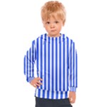 Blue Stripes, Sticker, Stickers Kids  Hooded Pullover