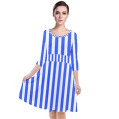 Quarter Sleeve Waist Band Dress 