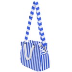 Blue Stripes, Sticker, Stickers Rope Handles Shoulder Strap Bag