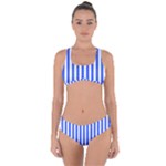 Blue Stripes, Sticker, Stickers Criss Cross Bikini Set