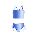 Blue Stripes, Sticker, Stickers Girls  Tankini Swimsuit