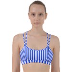 Blue Stripes, Sticker, Stickers Line Them Up Sports Bra