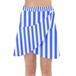 Blue Stripes, Sticker, Stickers Wrap Front Skirt