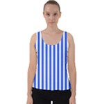 Blue Stripes, Sticker, Stickers Velvet Tank Top