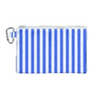 Blue Stripes, Sticker, Stickers Canvas Cosmetic Bag (Medium)