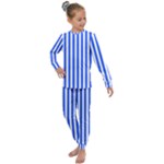 Blue Stripes, Sticker, Stickers Kids  Long Sleeve Set 