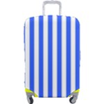 Blue Stripes, Sticker, Stickers Luggage Cover (Large)