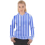 Blue Stripes, Sticker, Stickers Women s Overhead Hoodie