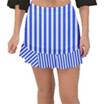 Blue Stripes, Sticker, Stickers Fishtail Mini Chiffon Skirt