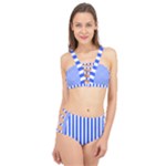 Blue Stripes, Sticker, Stickers Cage Up Bikini Set