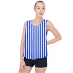 Blue Stripes, Sticker, Stickers Bubble Hem Chiffon Tank Top