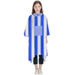 Blue Stripes, Sticker, Stickers Kids  Hooded Rain Ponchos