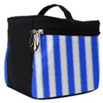 Blue Stripes, Sticker, Stickers Make Up Travel Bag (Small)