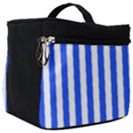 Blue Stripes, Sticker, Stickers Make Up Travel Bag (Big)