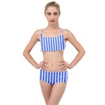 Blue Stripes, Sticker, Stickers Layered Top Bikini Set