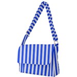 Blue Stripes, Sticker, Stickers Full Print Messenger Bag (S)