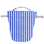 Blue Stripes, Sticker, Stickers Drawstring Bucket Bag