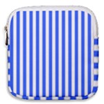 Blue Stripes, Sticker, Stickers Mini Square Pouch