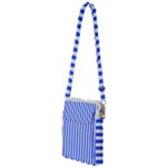 Blue Stripes, Sticker, Stickers Multi Function Travel Bag