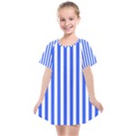 Blue Stripes, Sticker, Stickers Kids  Smock Dress